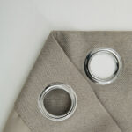 Beauty Home Κουρτίνα Blackout Jacquard σκίασης με 8 μεταλλικούς κρίκους Glare Art 8444 140x270 Άμμου - Image 13