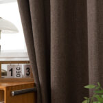 Beauty Home Κουρτίνα μεσαίας σκίασης με 8 μεταλλικούς κρίκους Illusion Art 8445 140x270 Καφέ - Image 11