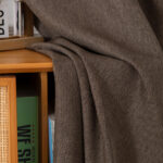 Beauty Home Κουρτίνα μεσαίας σκίασης με 8 μεταλλικούς κρίκους Illusion Art 8445 140x270 Καφέ - Image 12