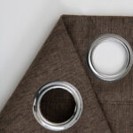 Beauty Home Κουρτίνα μεσαίας σκίασης με 8 μεταλλικούς κρίκους Illusion Art 8445 140x270 Καφέ - Image 14