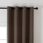 Beauty Home Κουρτίνα μεσαίας σκίασης με 8 μεταλλικούς κρίκους Illusion Art 8445 140x270 Καφέ - Image 4