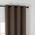 Beauty Home Κουρτίνα μεσαίας σκίασης με 8 μεταλλικούς κρίκους Illusion Art 8445 140x270 Καφέ - Image 5