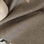 Beauty Home Κουρτίνα μεσαίας σκίασης με 8 μεταλλικούς κρίκους Illusion Art 8445 140x270 Καφέ - Image 9