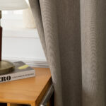 Beauty Home Κουρτίνα μεσαίας σκίασης με 8 μεταλλικούς κρίκους Illusion Art 8445 140x270 Χακί - Image 11