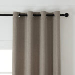 Beauty Home Κουρτίνα μεσαίας σκίασης με 8 μεταλλικούς κρίκους Illusion Art 8445 140x270 Χακί - Image 4