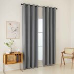 Beauty Home Κουρτίνα Full Blackout σκίασης με 8 κρίκους Total Art 8446 140x270 Ανθρακίτης - Image 2