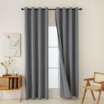 Beauty Home Κουρτίνα Full Blackout σκίασης με 8 κρίκους Total Art 8446 140x270 Ανθρακίτης - Image 7