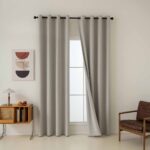 Beauty Home Κουρτίνα Full Blackout σκίασης με 8 κρίκους Total Art 8446 140x270 Εκρού - Image 5