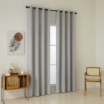 Beauty Home Κουρτίνα Full Blackout σκίασης με 8 κρίκους Total Art 8446 140x270 Ασημί - Image 3