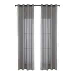 Beauty Home Κουρτίνα γάζα μονόχρωμη με 8 μεταλλικούς κρίκους Sharp Art 8448 140x270 Ανθρακί - Image 12