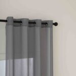 Beauty Home Κουρτίνα γάζα μονόχρωμη με 8 μεταλλικούς κρίκους Sharp Art 8448 140x270 Ανθρακί - Image 5