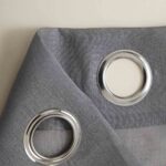 Beauty Home Κουρτίνα γάζα μονόχρωμη με 8 μεταλλικούς κρίκους Sharp Art 8448 140x270 Ανθρακί - Image 9