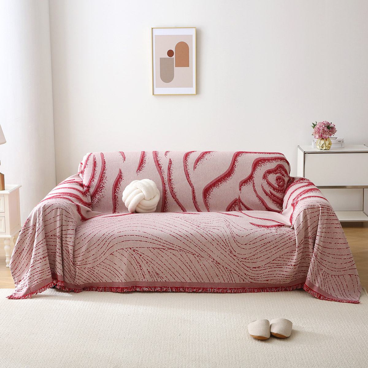 8611 Beauty Home Ριχτάρια σετ 2τμχ Art 8611 (180x250 + 180x300) Κόκκινο - Image 1