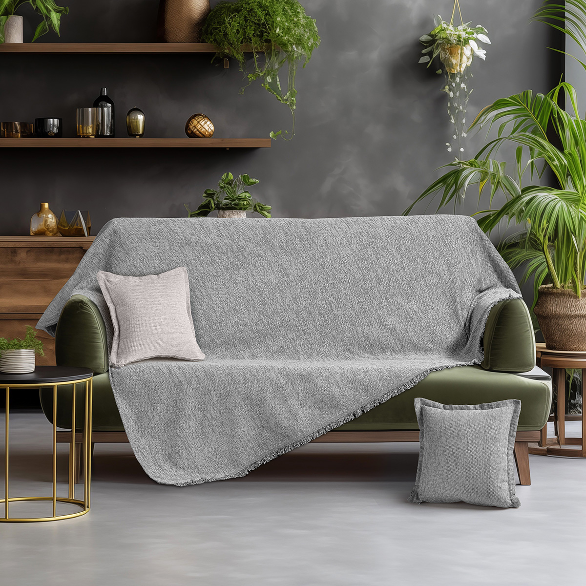 8621 Beauty Home Ριχτάρια σετ 3τμχ Art 8621 (180x170+180x250+180x300) Γκρι - Image 1