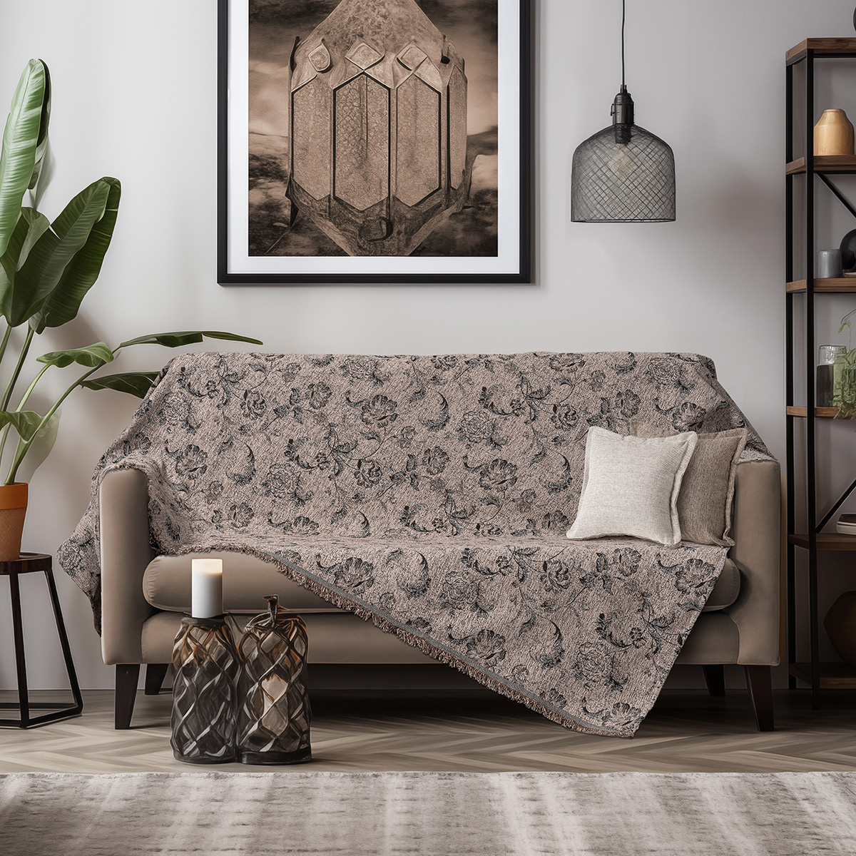 8626 Beauty Home Ριχτάρια σετ 3τμχ Art 8626 (180x170+180x250+180x300) Μπεζ - Image 1