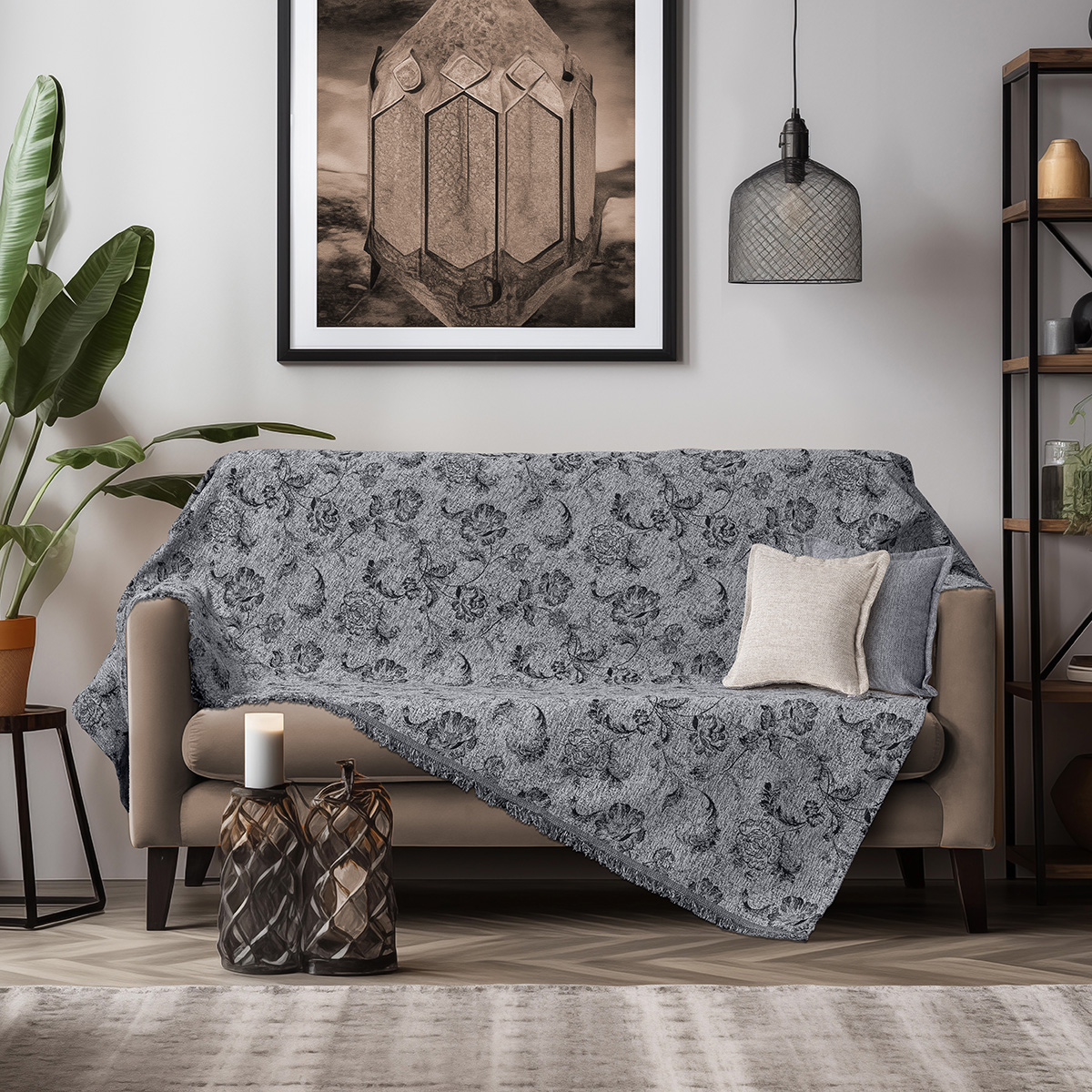 8627 Beauty Home Ριχτάρι Διθέσιο Art 8627 180x250 Σκούρο Γκρι - Image 1