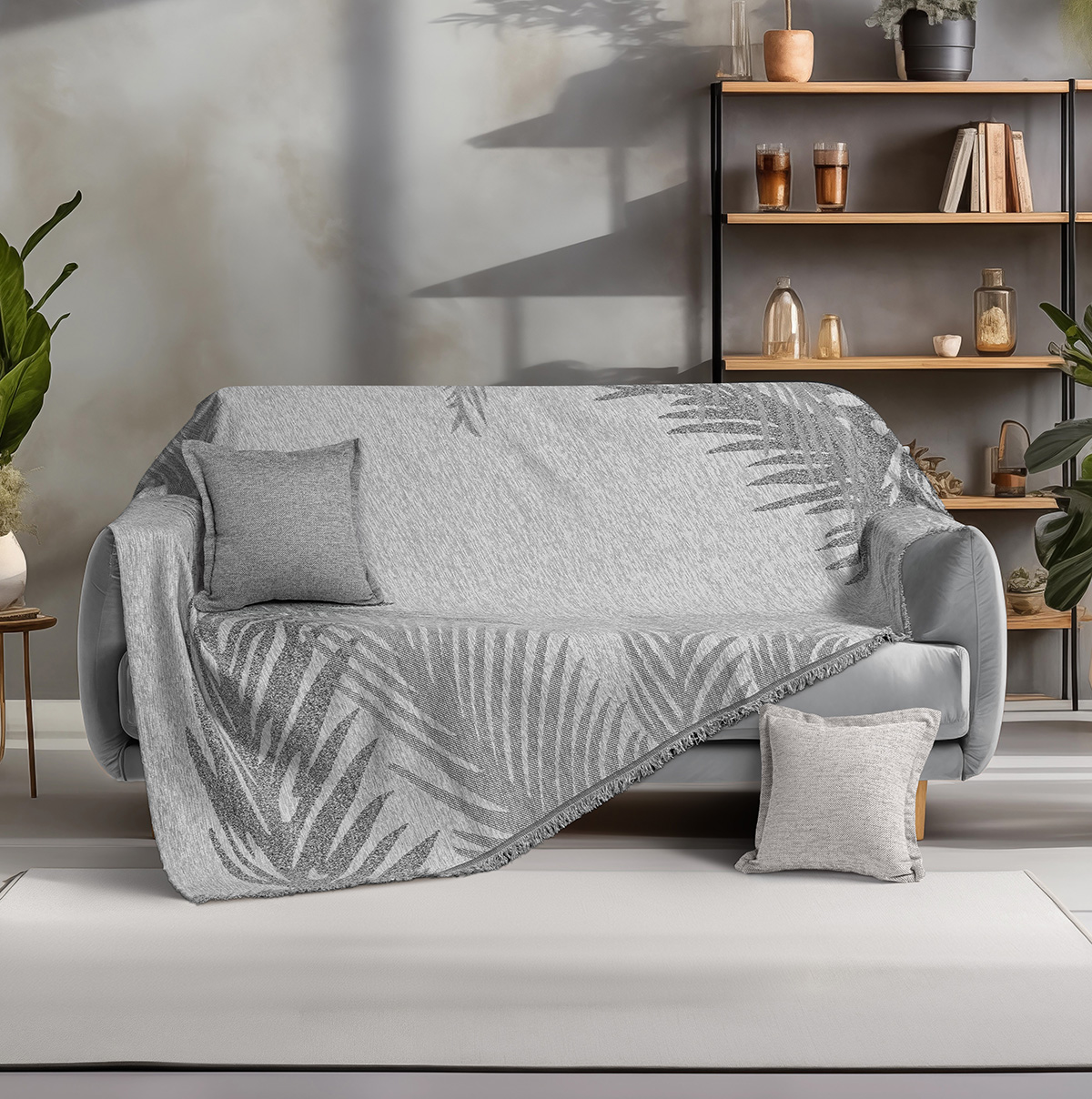 8635 Beauty Home Ριχτάρια σετ 2τμχ Art 8635 (180x250+180x300) Γκρι - Image 1