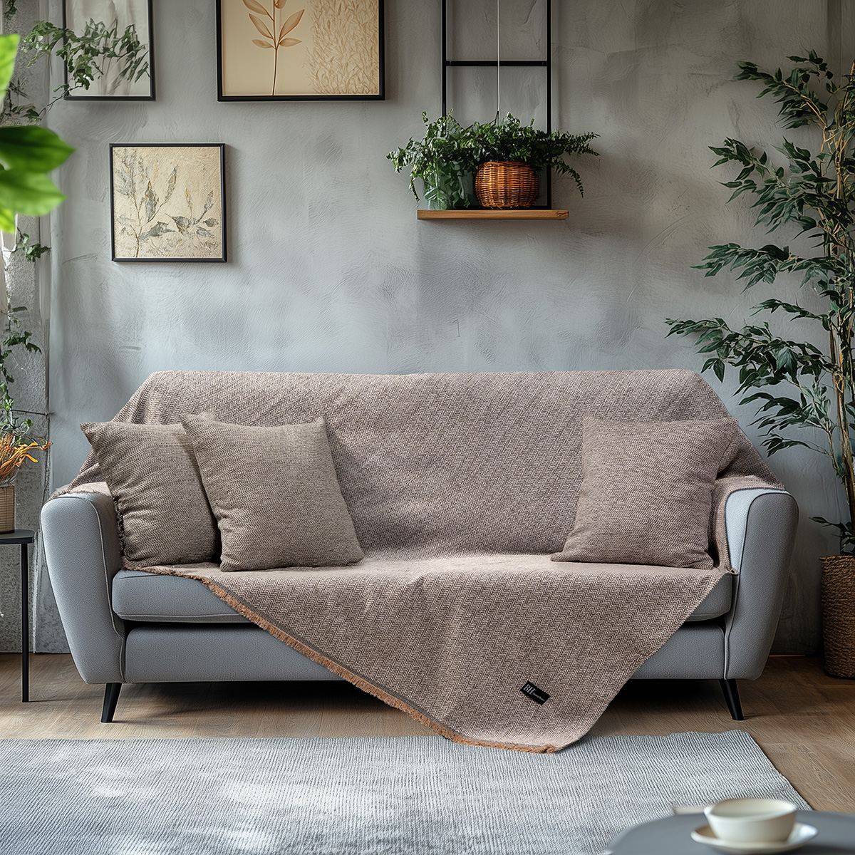 8645 Beauty Home Ριχτάρι Τριθέσιο Art 8645 170x290 Μπεζ - Image 1