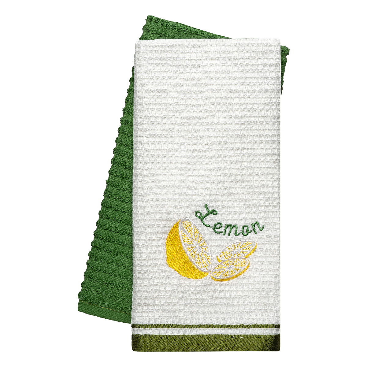 8806 Beauty Home Ποτηρόπανα σετ 2τμχ Lemon Art 8806 40x60 Πράσινο - Image 1