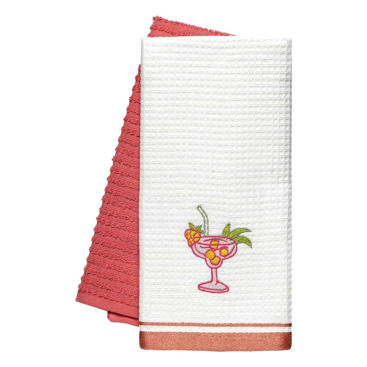 8819 Beauty Home Ποτηρόπανα σετ 2τμχ Martini Art 8819 40x60 Ροδακινί - Image 1