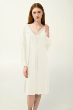 Γυναικείο Νυχτικό Micromodal με Πιέτα - Image 2