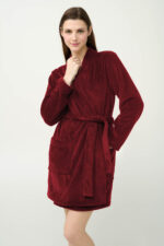 Γυναικεία Σταυρωτή Fleece Ρόμπα - Image 3