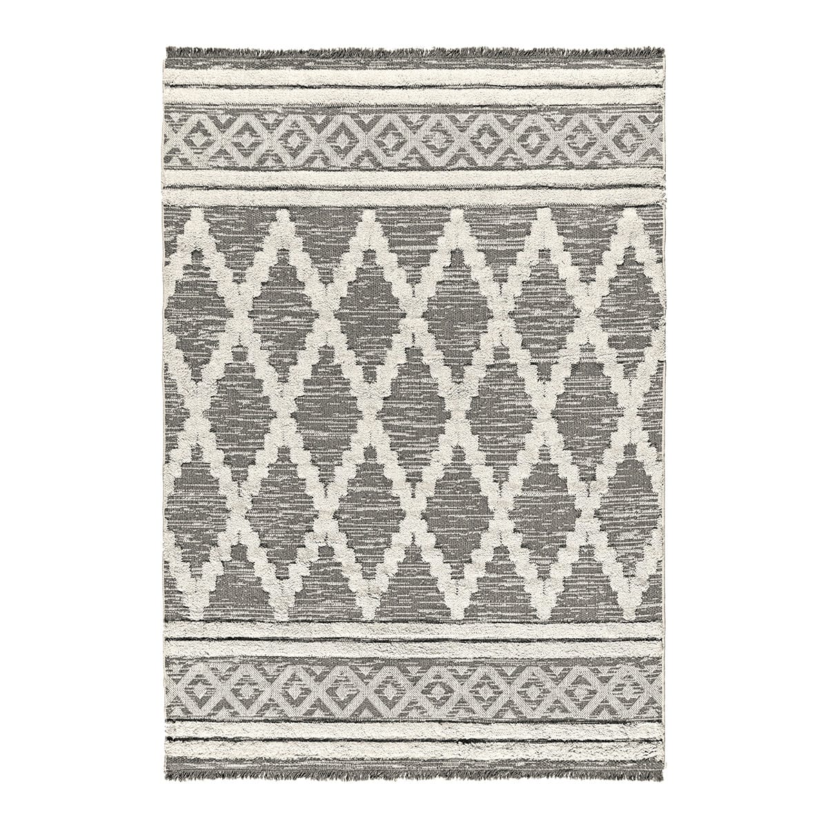 9235 Beauty Home Χαλί βαμβακερό Morocotton 9235 150x220 Γκρι - Image 1