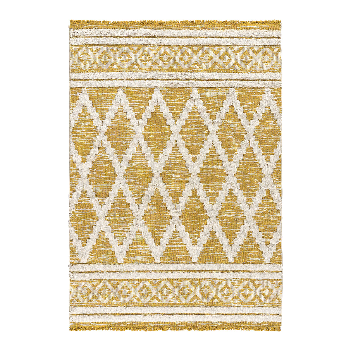 9236 Beauty Home Χαλί βαμβακερό Morocotton 9236 150x220 Κίτρινο - Image 1