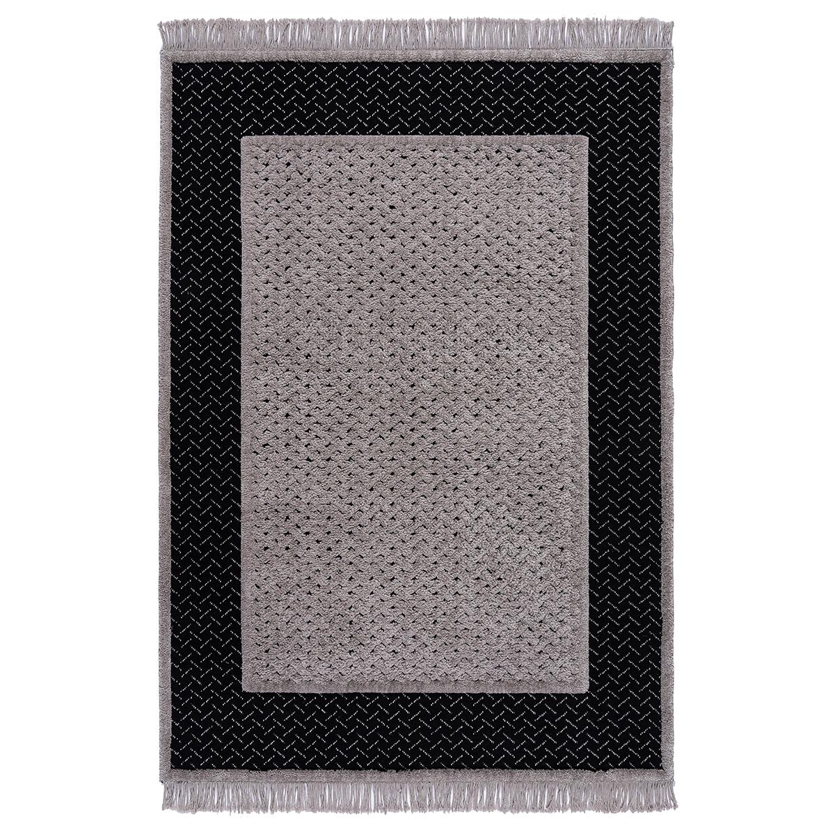 9436 Beauty Home Χαλί Noir Art 9436 133x190 Black Μαύρο - Image 1