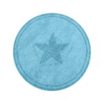 Beauty Home Ροτόντα βαμβακερή Cottony Art 9555 120x120  Σιέλ