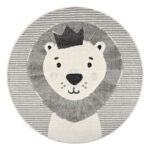 Beauty Home Ροτόντα Loop Art 9556 133x133 Grey White Γκρι Λευκό