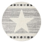 Beauty Home Ροτόντα Loop 133x133 Art 9559 Grey White Γκρι Λευκό