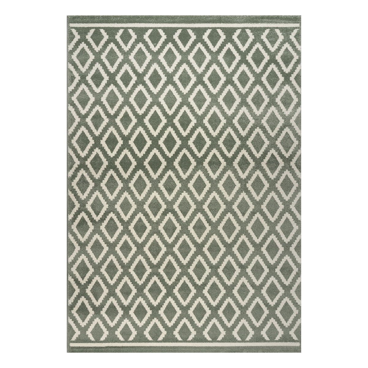 9573 Beauty Home Πατάκι Vibe Art 9573 67x150 Mint White Μέντα Λευκό - Image 1