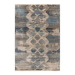 Beauty Home Πατάκι Bliss Art 9627 67x220 Μπεζ,Μόκα,Μπλε