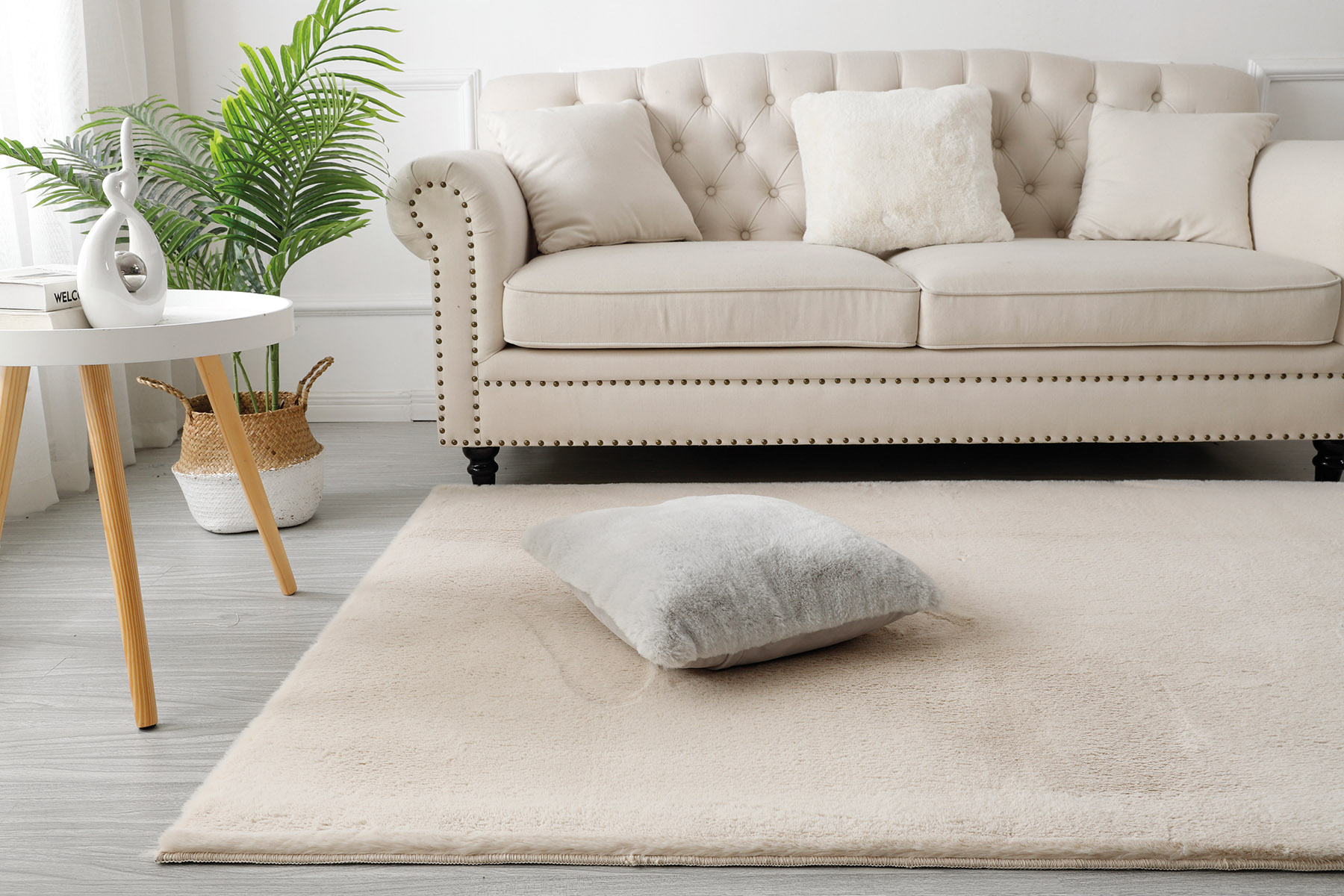 9641 Beauty Home Χαλί Rabbit Art 9641 Εκρού - Image 1