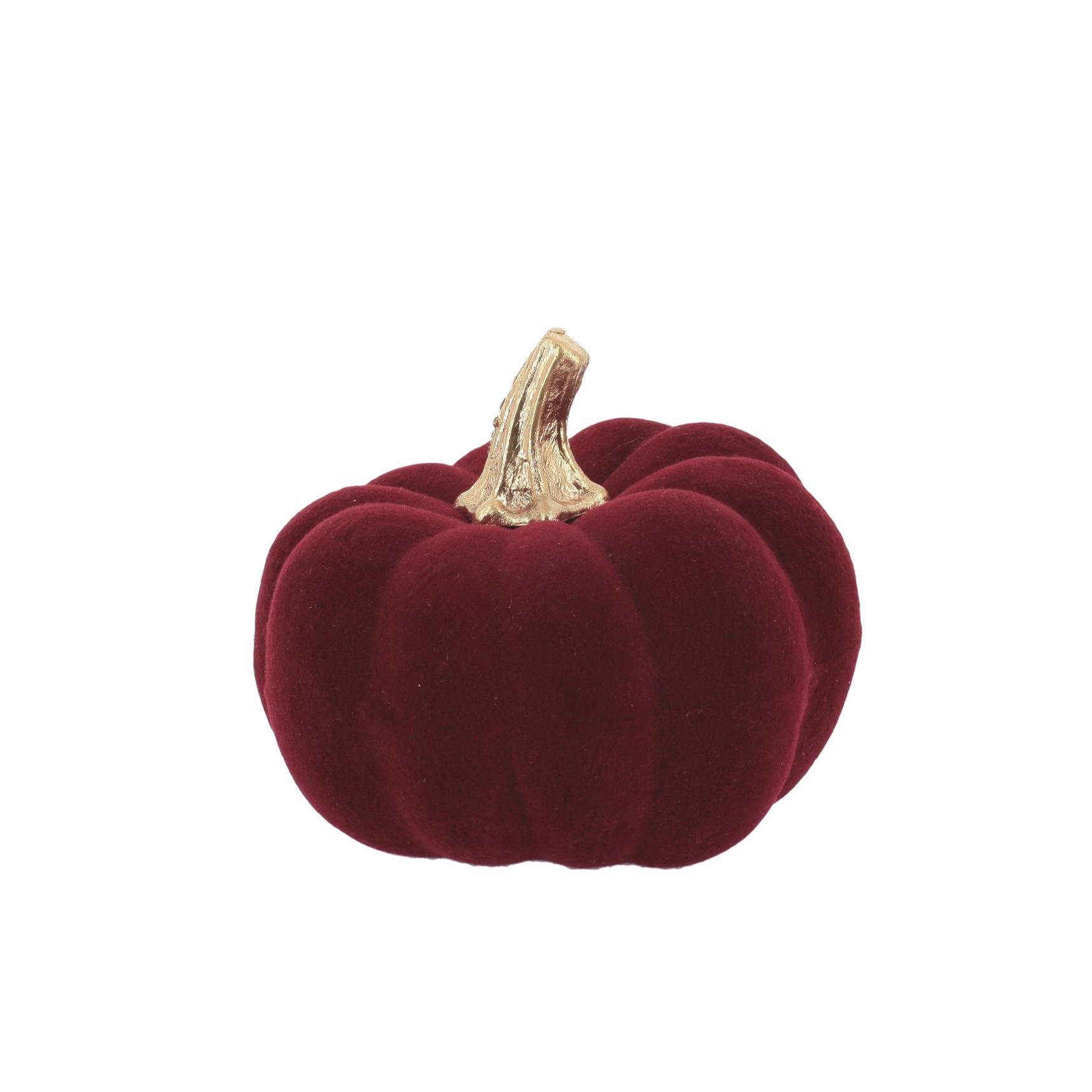 9b03dc33-a63b-4030-af8a-c63c07dca4aa Beauty Home Κολοκύθα Βελούδο Μπορντώ και Χρυσό 9 x 7 cm - Image 1