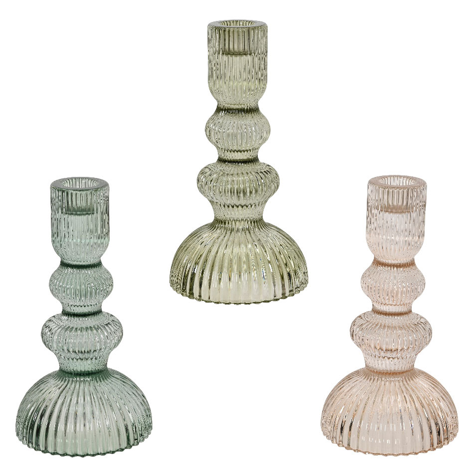 9c255050-3760-4106-bc0d-9854ddce0683 Beauty Home Κηροπήγιο Γυάλινο 9.5cm x 17.5 cm - Image 1