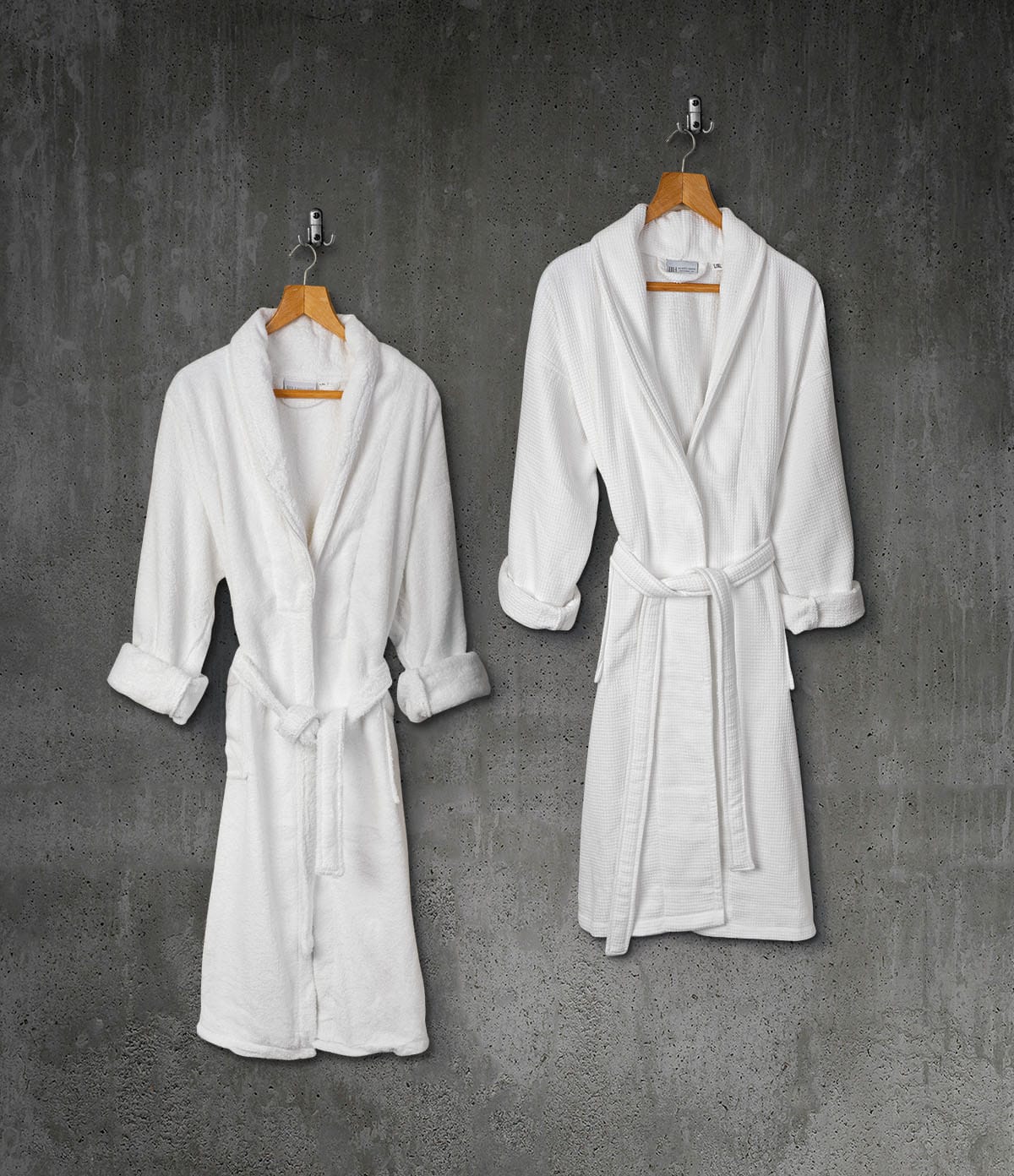 BATHROBES Beauty Home Μπουρνούζι με γιακά Belton Art 3014 100% Cotton Pennie 440gsm M/L Λευκό - Image 1