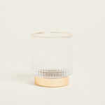 Beauty Home ΚΗΡΟΠΗΓΙΟ ΔΙΑΦΑΝΟ / ΧΡΥΣΟ Ø7×8,2cm