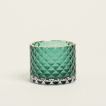 Beauty Home ΚΗΡΟΠΗΓΙΟ ΠΡΑΣΙΝΟ ΑΝΑΓΛΥΦΟ ΜΕ ΧΡΥΣΟ ΣΤΟΜΙΟ Ø7×5,5cmØ7×5,5cm