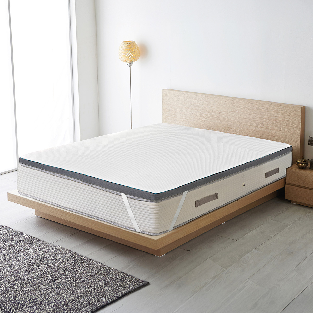 Modern,Peaceful,Bedroom.,Zen,Style,Bedroom.,Peaceful,And,Serene,Bedroom. Beauty Home Ανώστρωμα Gel Memory Foam Relief Plus Art 4700 Λευκό - Image 1