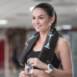 Beauty Home Πετσέτα γυμναστηρίου Microfiber Art 2203 50x90 Μαύρο,Σιέλ