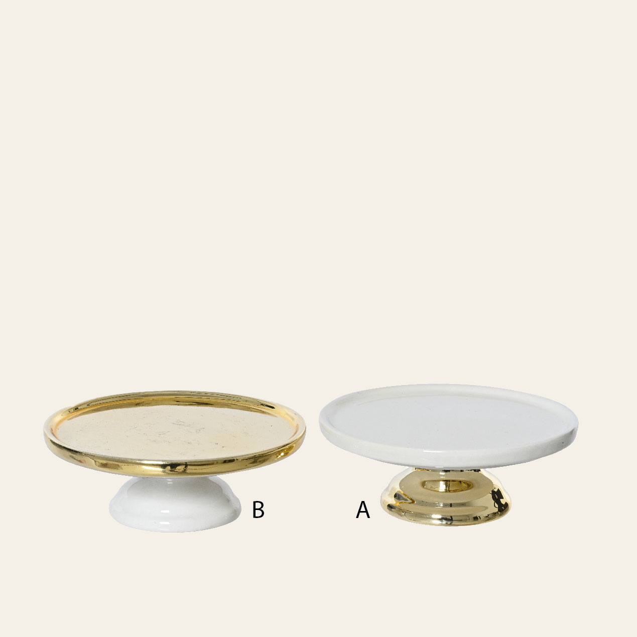 a0513ca7-fabe-411e-b30d-957d05fdcee6 Beauty Home ΠΟΡΣΕΛΑΝΙΝΗ ΤΑΡΤΙΕΡΑ 22 x 11,5 cm ΧΡΥΣΟ – ΛΕΥΚΟ - Image 1