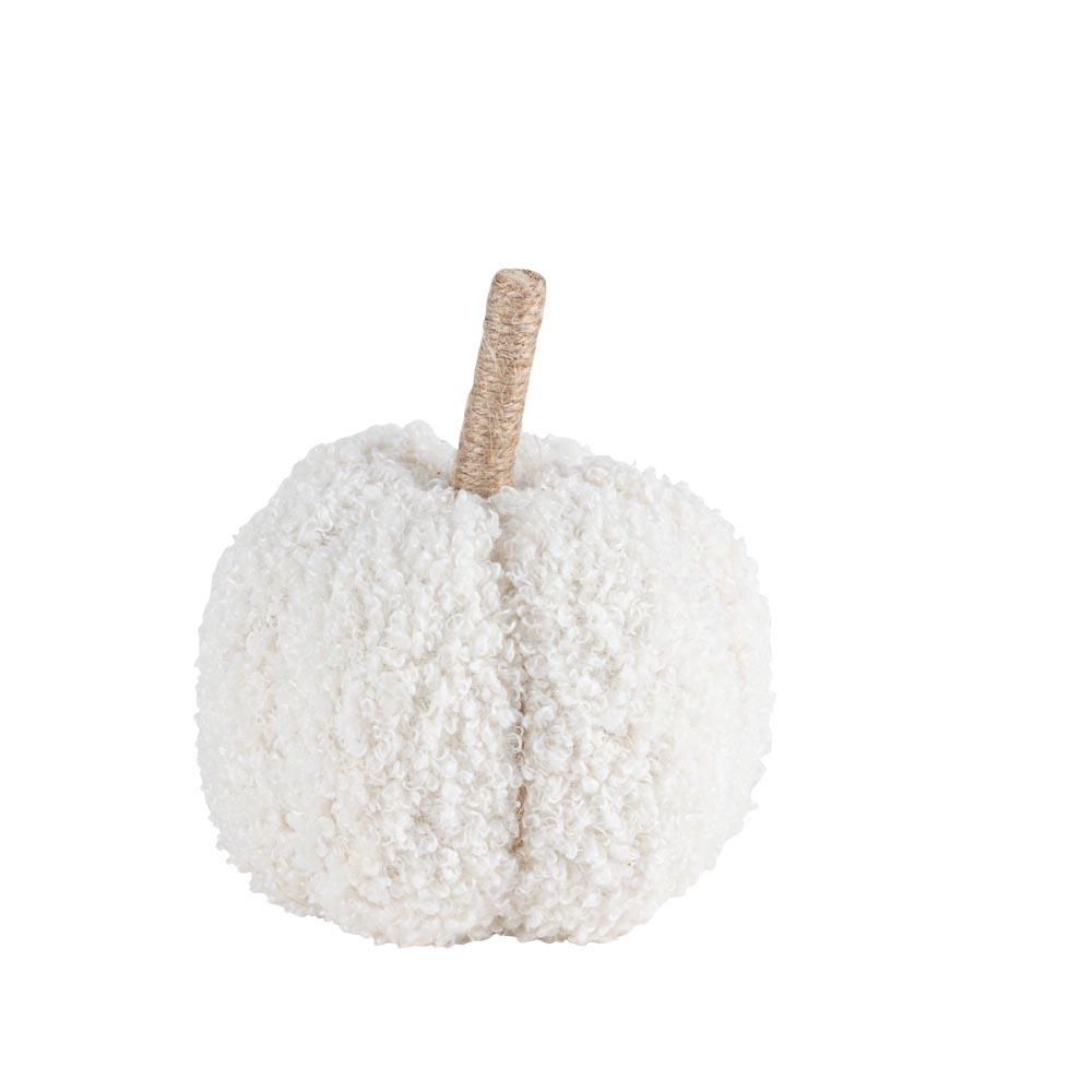 a25ec10c-80be-44bc-b72f-d54714d4026c Beauty Home Κολοκύθα υφασμάτινη μπουκλέ λευκή Ø11 x 13 cm - Image 1