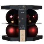 Beauty Home ΓΥΑΛΙΝΕΣ ΜΠΑΛΕΣ ΜΠΟΡΝΤΩ 10 CM ΣΕΤ 6 ΤΜΧ - Image 2