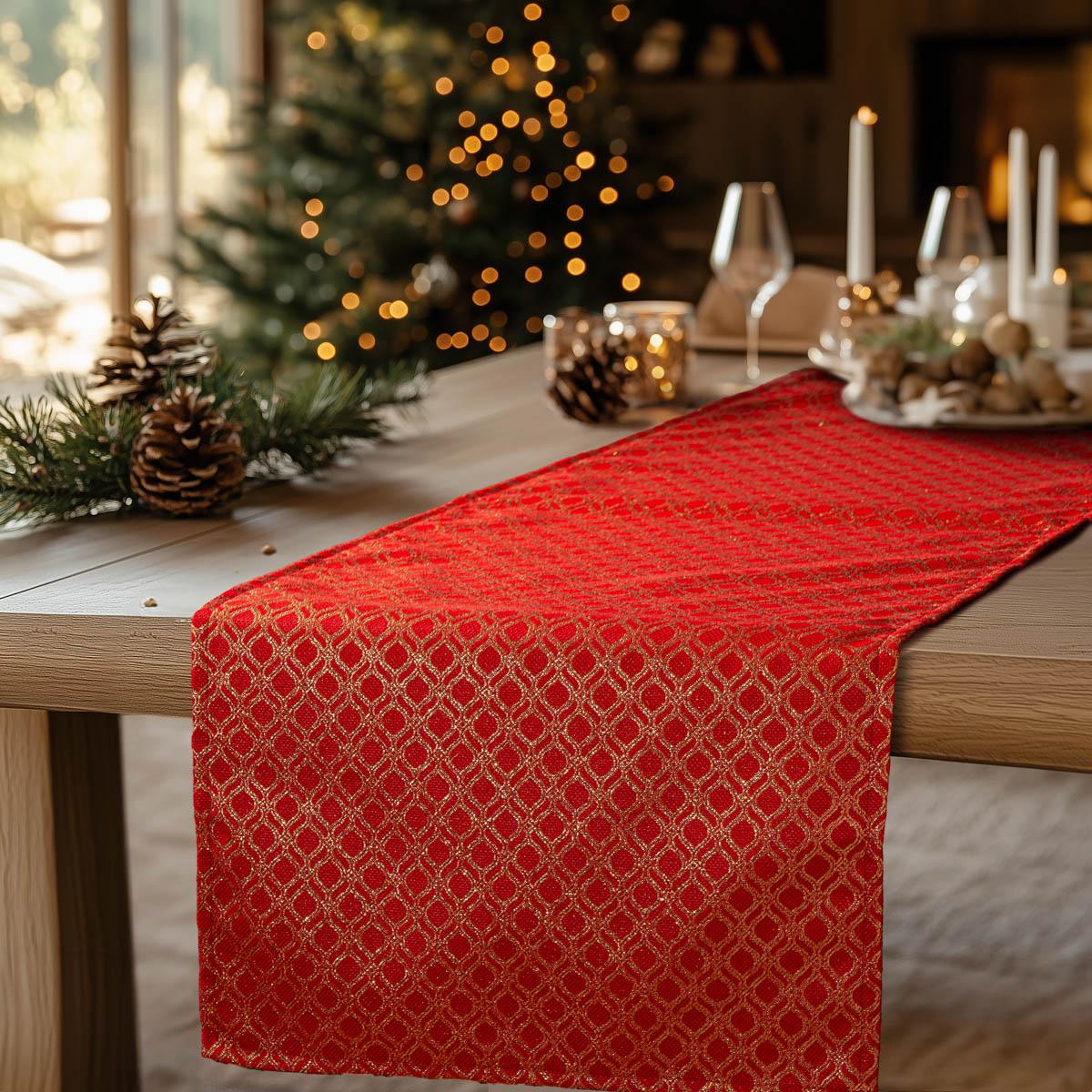 bcfa75a5-3afd-47af-a53f-52d5721f570c Beauty Home ΡΑΝΝΕΡ ΖΑΚΑΡ ΟΡΙΕΝΤΑΛ ΚΟΚΚΙΝΟ-ΧΡΥΣΟ - Image 1