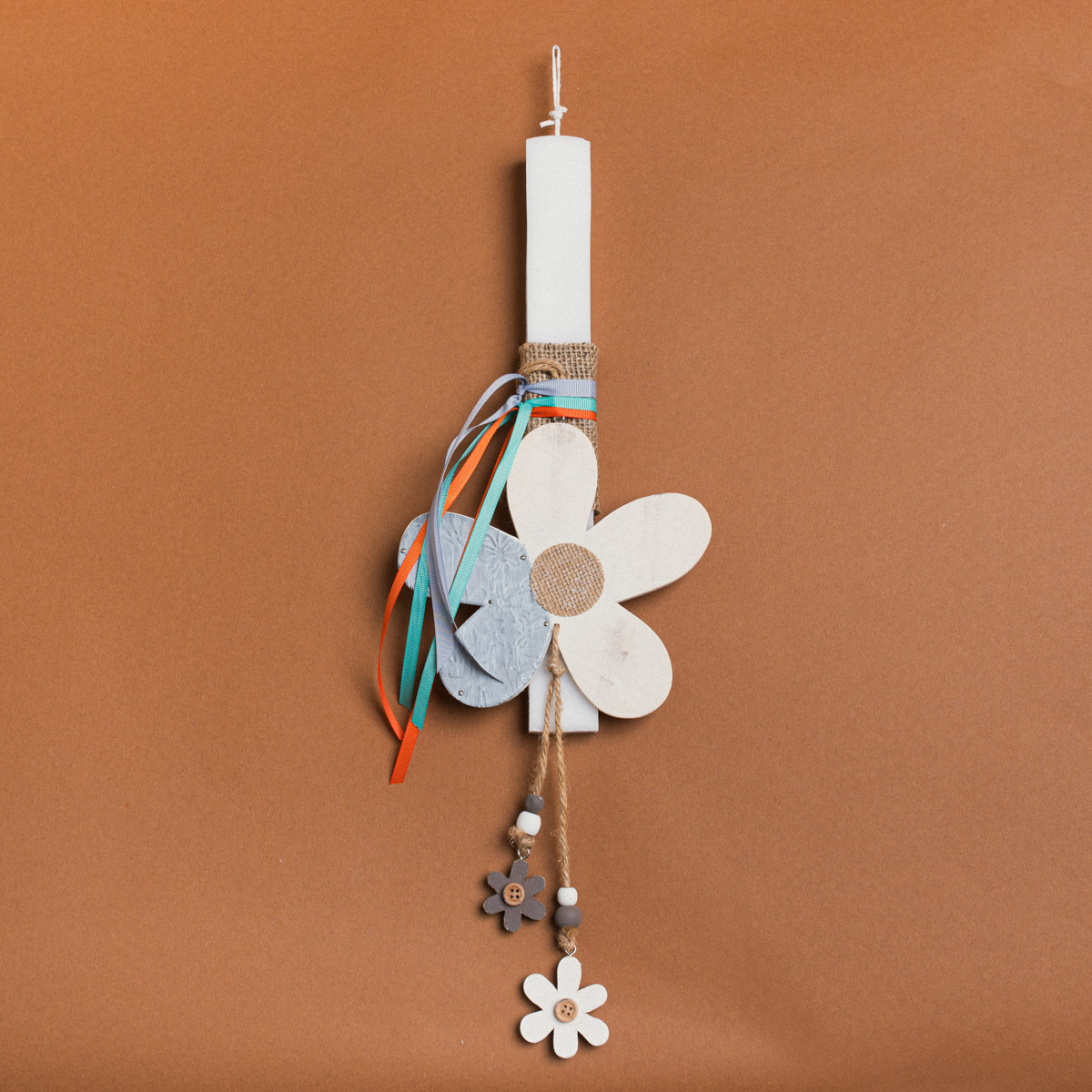 cdecca4a-ee6c-4854-a7d3-f0c441f8340e Beauty Home ΛΑΜΠΑΔΑ 33cm ΞΥΛΙΝΗ ΜΑΡΓΑΡΙΤΑ ΕΚΡΟΥ ΣΕ ΣΥΣΚΕΥΑΣΙΑ ΔΩΡΟΥ - Image 1