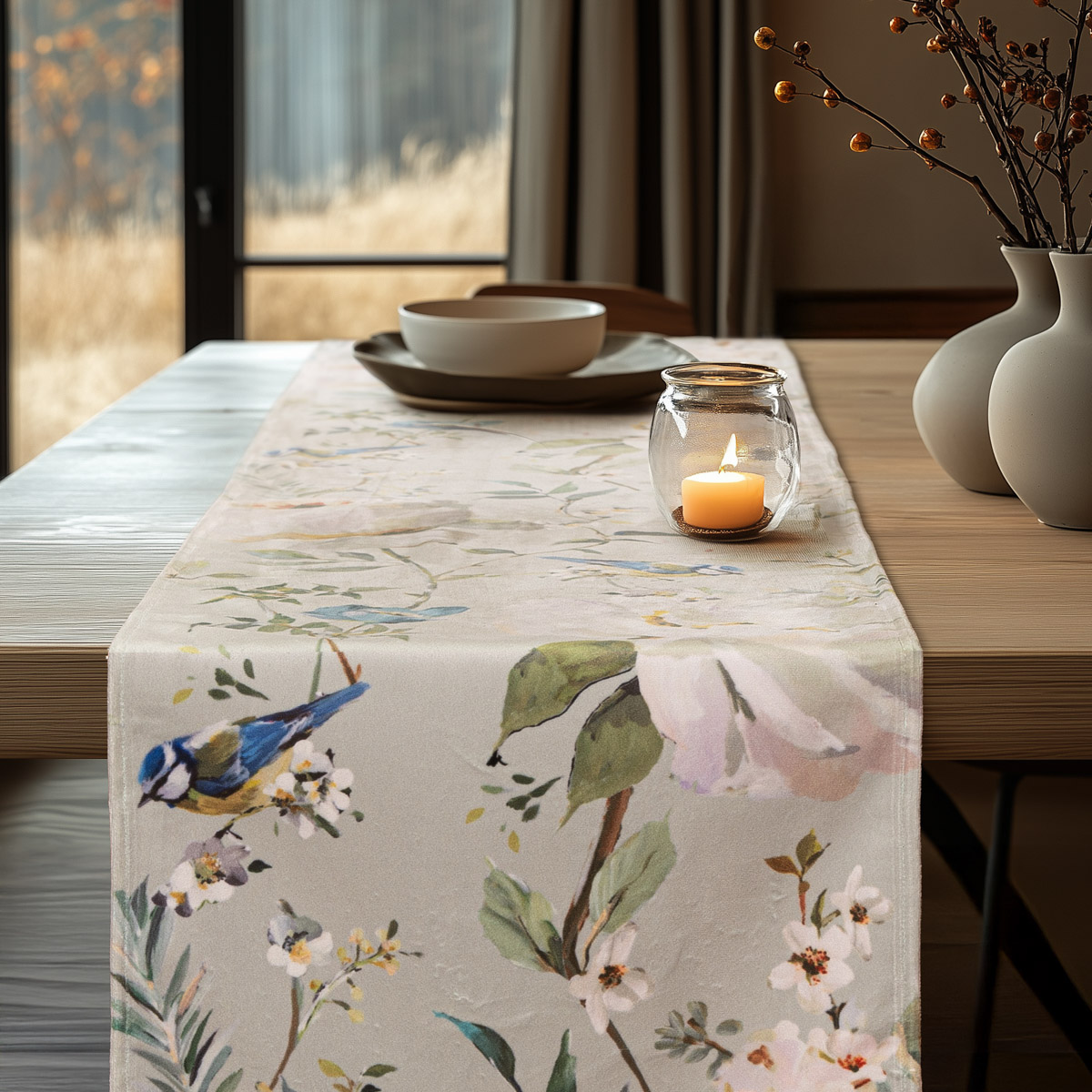 d86b73ab-a4d8-4977-91fe-680361b3f8f1 Beauty Home ΡΑΝΝΕΡ ΒΕΛΟΥΔΟ PEONY AND BIRD - Image 1