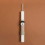 Beauty Home ΛΑΜΠΑΔΑ 25cm ΞΥΛΙΝΟ ΜΑΤΙ ΓΚΡΙ ΣΕ ΣΥΣΚΕΥΑΣΙΑ ΔΩΡΟΥ