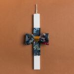 Beauty Home ΛΑΜΠΑΔΑ 33cm ΦΛΟΡΑΛ ΦΙΟΓΚΟΣ ΒΕΛΟΥΔΟ ΜΠΛΕ ΣΕ ΣΥΣΚΕΥΑΣΙΑ ΔΩΡΟΥ